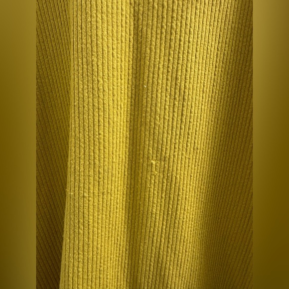Time and Tru Mustard Yellow ribbed tunic Hoodie Sweatshirt - Picture 3 of 9